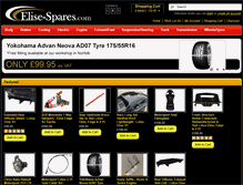 Tablet Screenshot of elise-spares.com